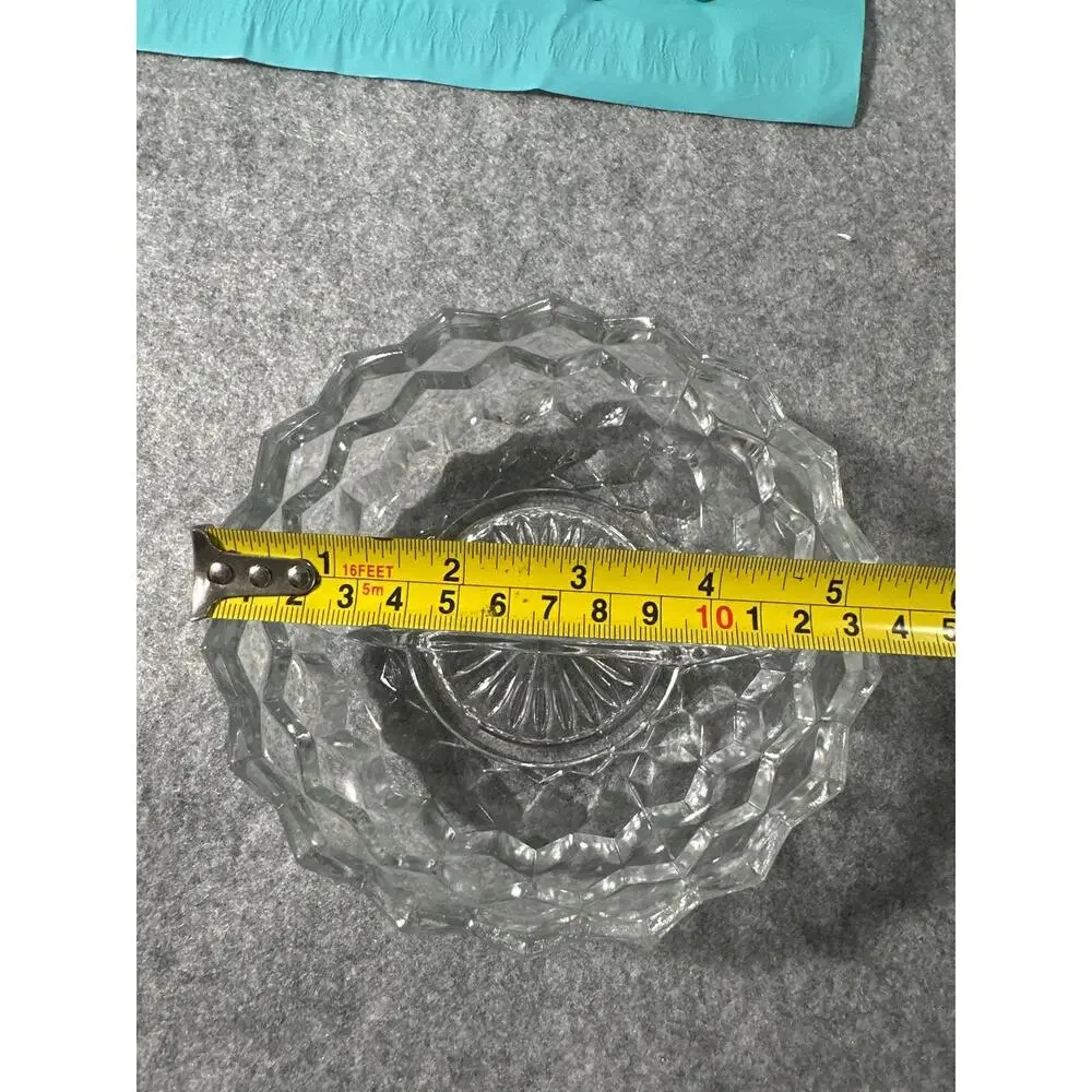 Fostoria American pattern crystal divided dish for relishes, jams, or condiments